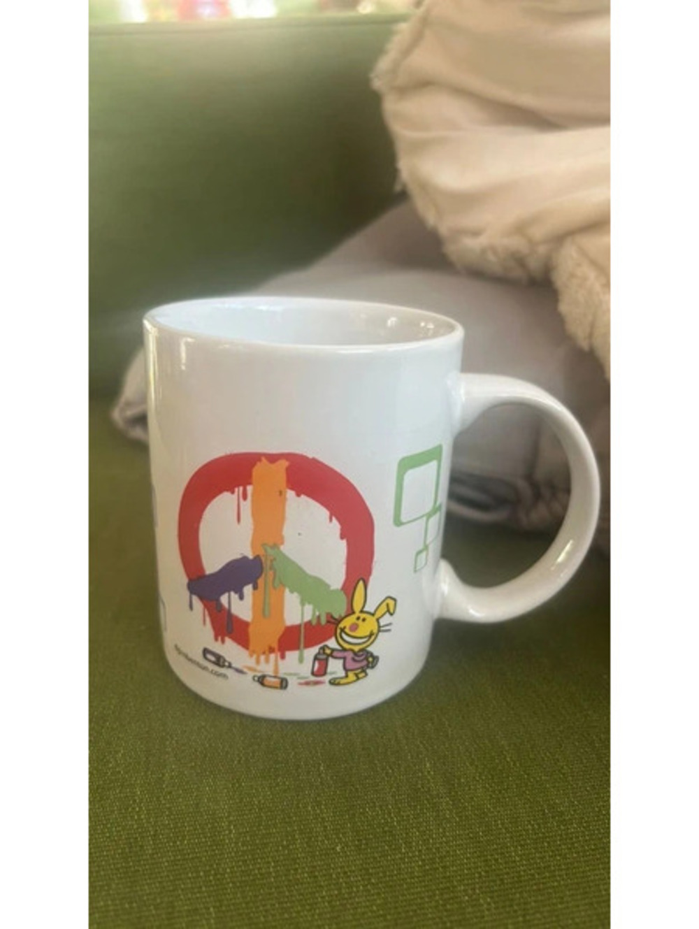 Y2K It’s Happy Bunny Peace Love Vintage Collectable Ceramic Drinking Mug